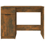 Skrivebord Røkt Eik 100X50X75 Cm Konstruert Tre