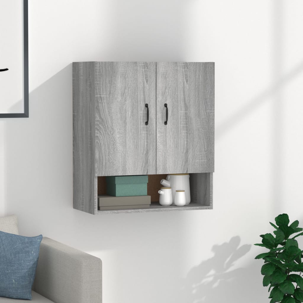 Veggskap Grå Sonoma 60X31X70 Cm Konstruert Tre