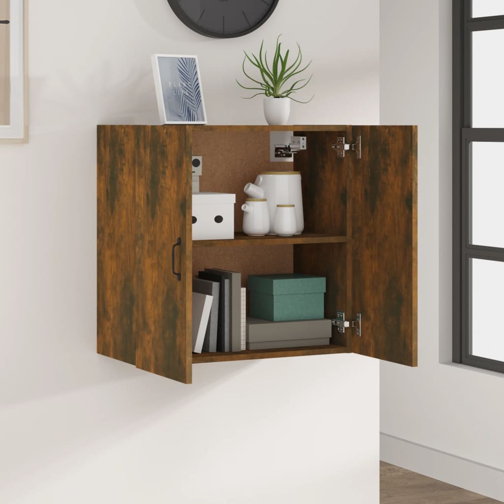Veggskap Røkt Eik 60X31X60 Cm Konstruert Tre