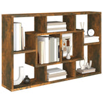 Vegghylle Røkt Eik 85X16X52,5 Cm Konstruert Tre