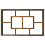 Vegghylle Røkt Eik 85X16X52,5 Cm Konstruert Tre