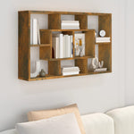 Vegghylle Røkt Eik 85X16X52,5 Cm Konstruert Tre