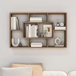 Vegghylle Brun Eik 85X16X52,5 Cm Konstruert Tre