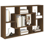 Vegghylle Brun Eik 85X16X52,5 Cm Konstruert Tre