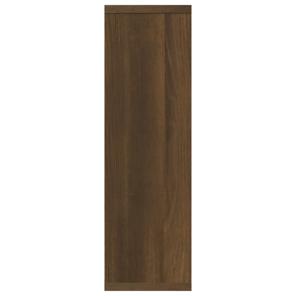Vegghylle Brun Eik 85X16X52,5 Cm Konstruert Tre