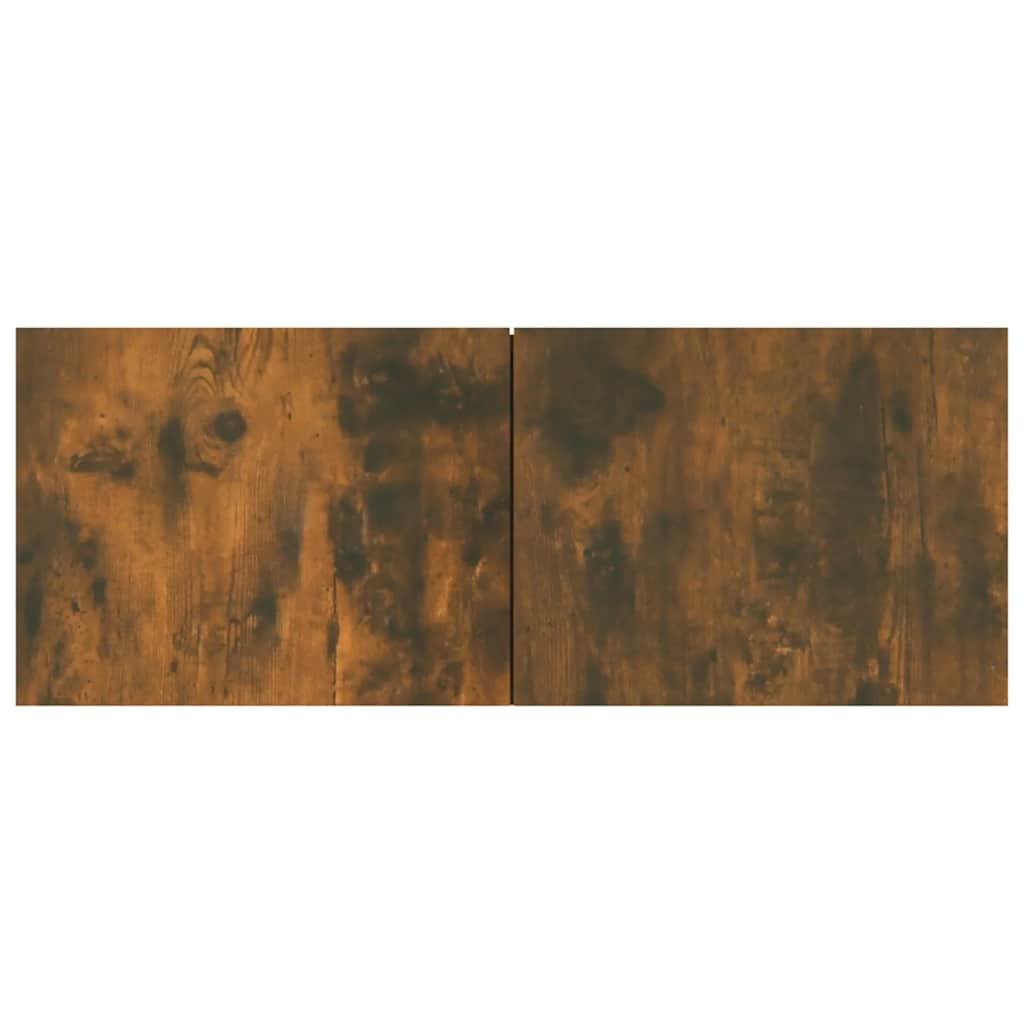 Tv-Benker 2 Stk Røkt Eik 80X30X30 Cm Konstruert Tre