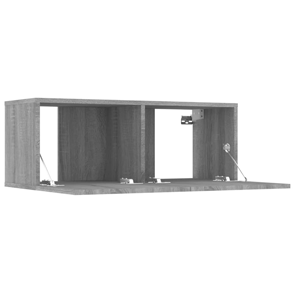 Tv-Benker 2 Stk Grå Sonoma 80X30X30 Cm Konstruert Tre