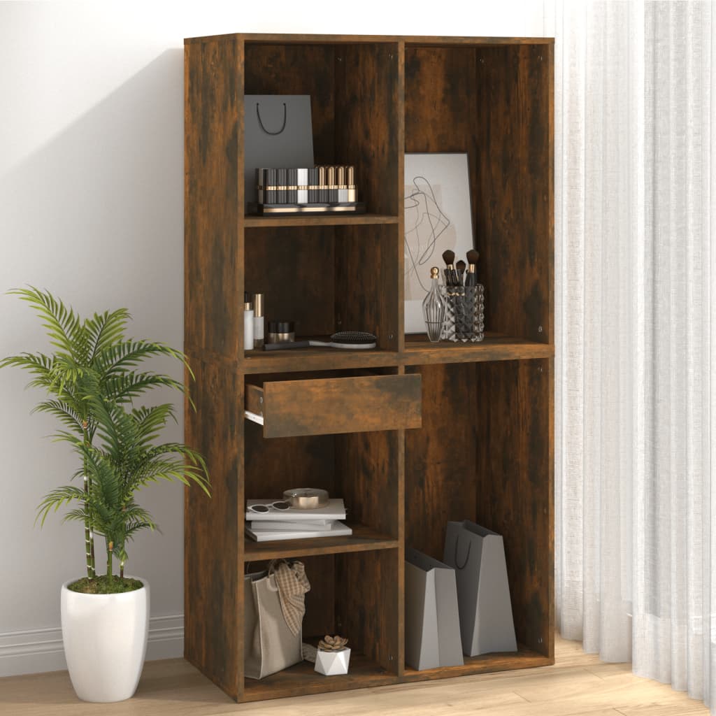 Sminkeskap Røkt Eik 80X40X75 Cm Konstruert Tre