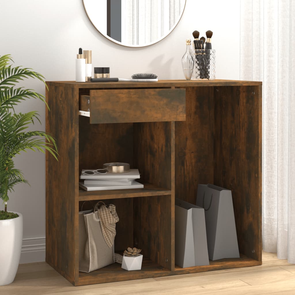 Sminkeskap Røkt Eik 80X40X75 Cm Konstruert Tre