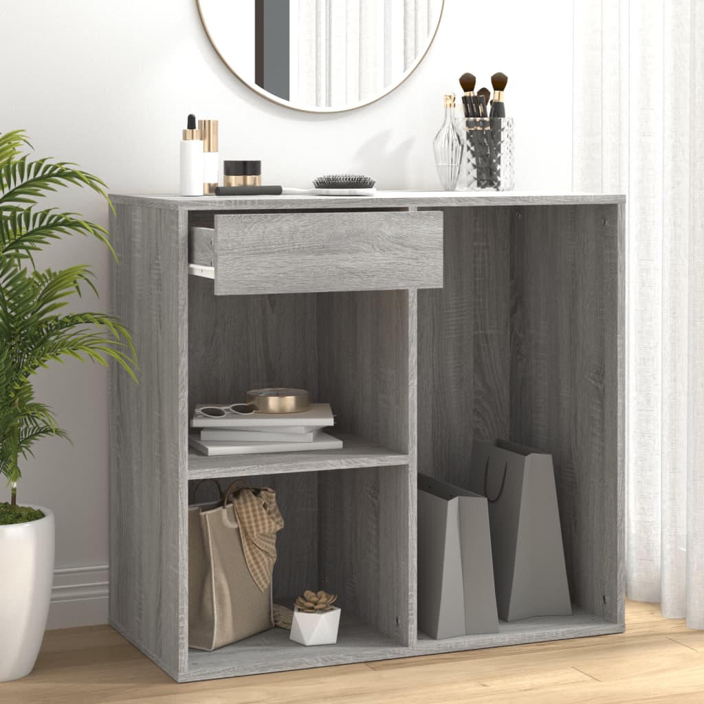 Sminkeskap Grå Sonoma 80X40X75 Cm Konstruert Tre