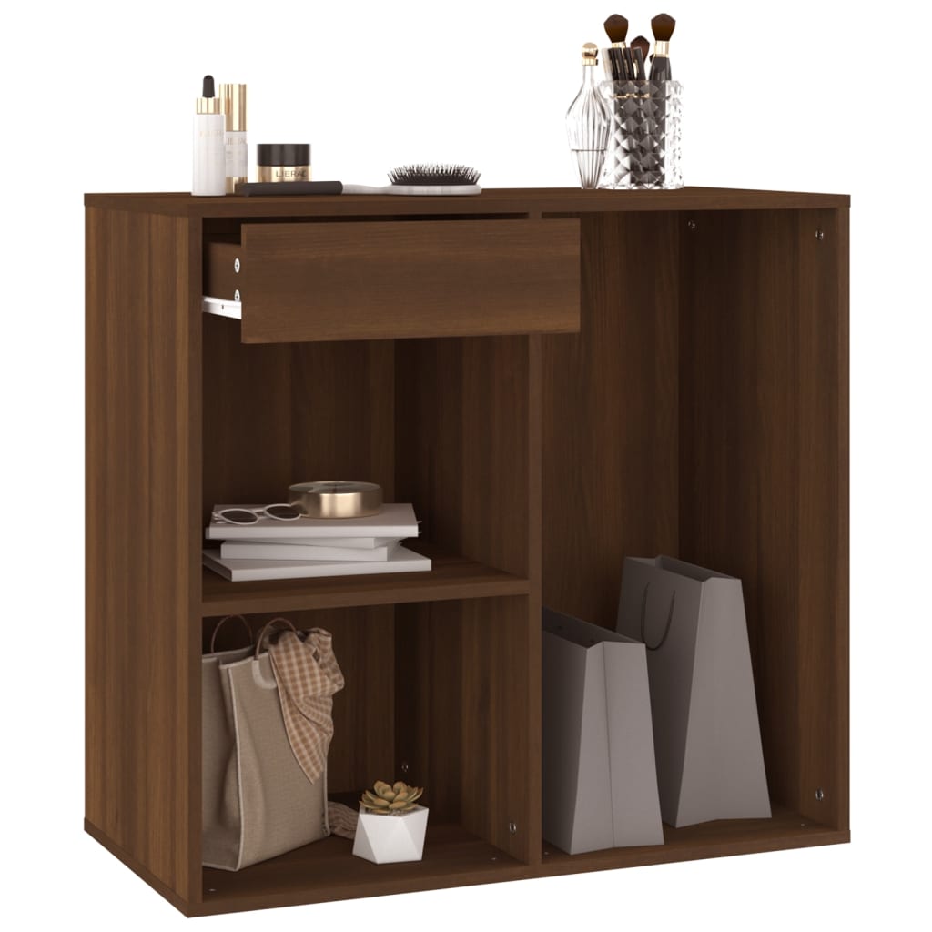 Sminkeskap Brun Eik 80X40X75 Cm Konstruert Tre