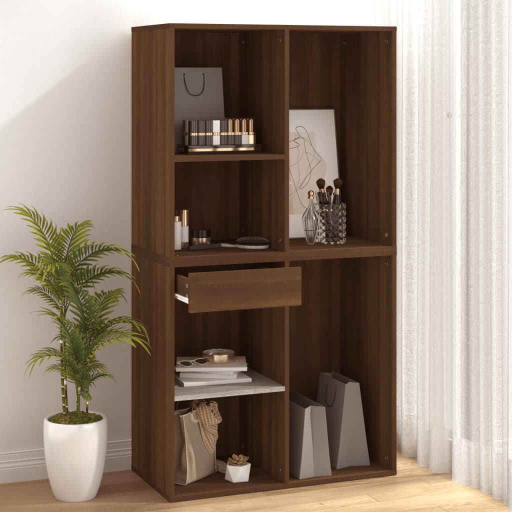 Sminkeskap Brun Eik 80X40X75 Cm Konstruert Tre