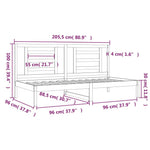 Dagseng Uten Madrass Hvit 90X200 Cm Heltre Furu