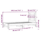 Uttrekkbar Dagseng 2X(90X190) Cm Heltre Furu