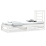 Uttrekkbar Dagseng Hvit 2X(90X190) Cm Heltre Furu