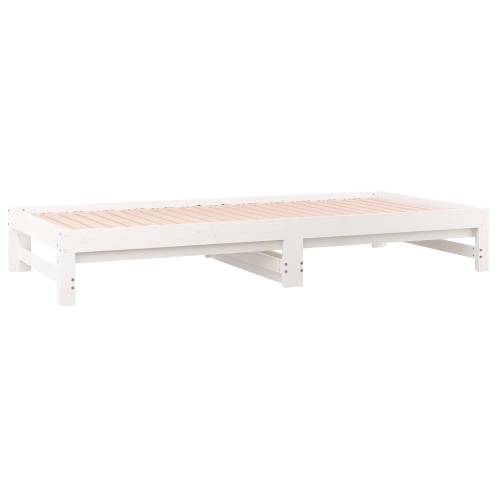 Uttrekkbar Dagseng Hvit 2X(90X190) Cm Heltre Furu