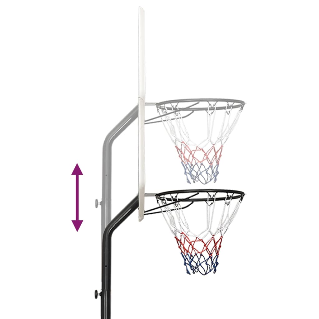 Basketballstativ Hvit 282-352 Cm Polyeten