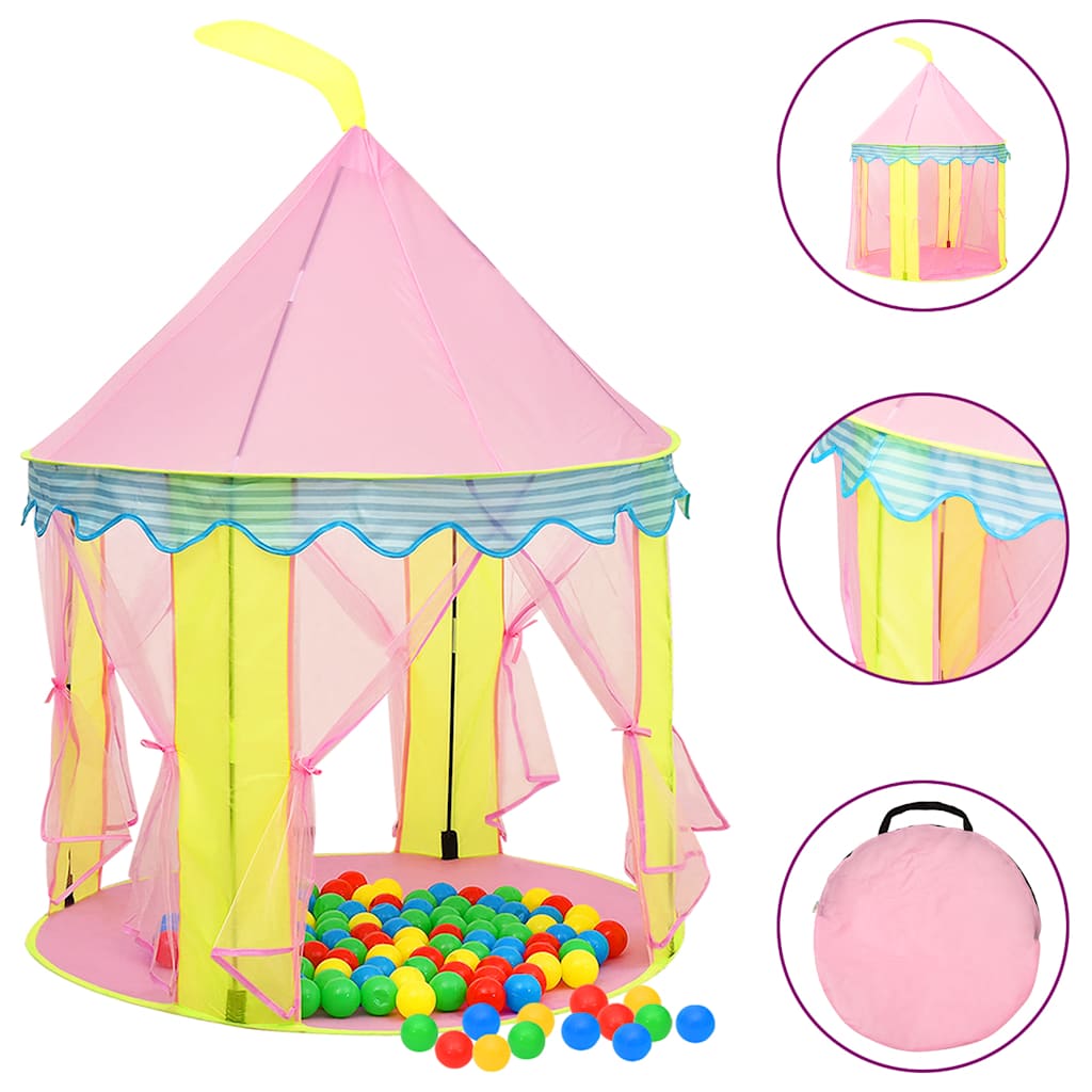 Leketelt For Barn Rosa 100X100X127 Cm
