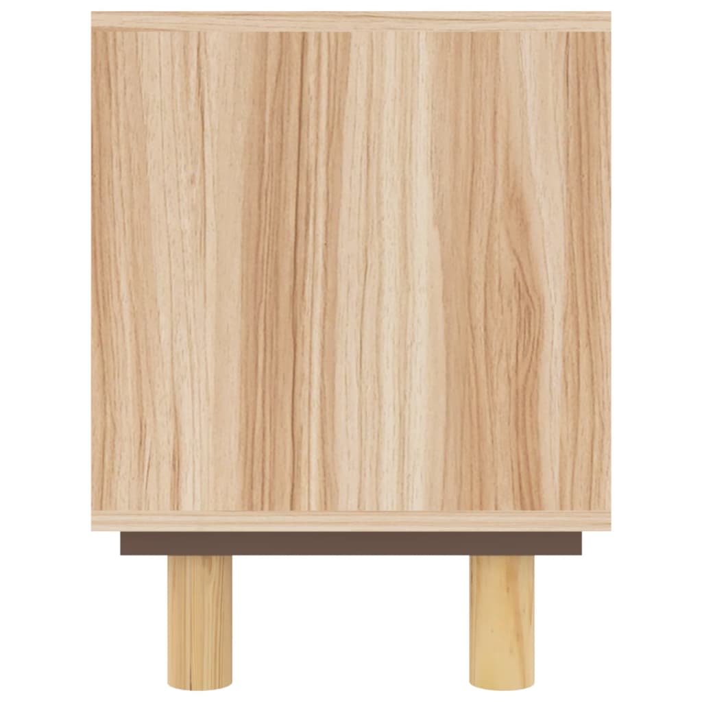 Tv-Benk Brun 80X30X40 Cm Heltre Furu Og Naturrotting