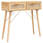 Konsollbord Brun 80X30X75 Cm Heltre Furu Og Naturrotting