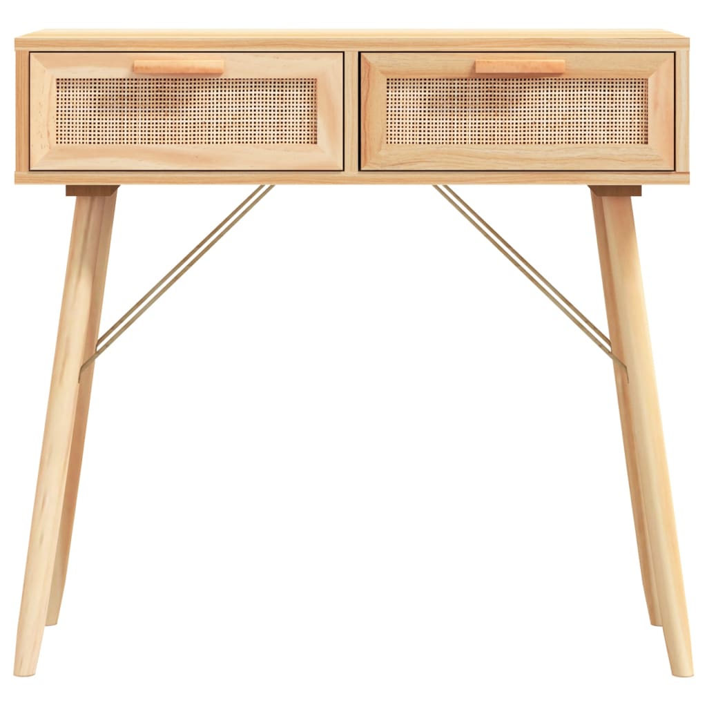Konsollbord Brun 80X30X75 Cm Heltre Furu Og Naturrotting