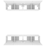 Tv-Benker 4 Stk Hvit 80X30X30 Cm Konstruert Tre