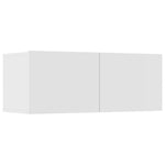 Tv-Benker 4 Stk Hvit 80X30X30 Cm Konstruert Tre