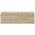 Vegghengte Tv-Benker 4 Stk Sonoma Eik 100X30X30 Cm