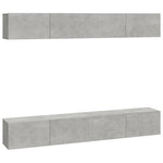Vegghengte Tv-Benker 4 Stk Betonggrå 100X30X30 Cm