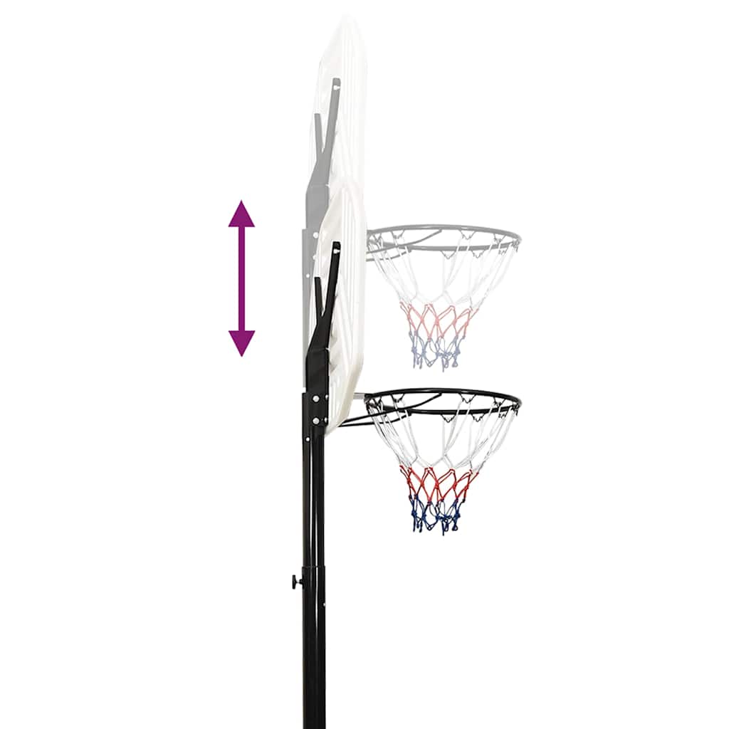Basketballstativ Hvit 258-363 Cm Polyeten