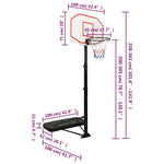 Basketballstativ Hvit 258-363 Cm Polyeten