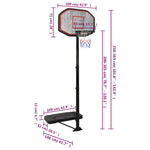 Basketballstativ Svart 258-363 Cm Polyetylen