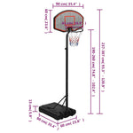 Basketballstativ Svart 237-307 Cm Polyeten