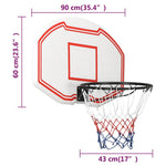 Bakplate For Basketballkurv Hvit 90X60X2 Cm Polyeten