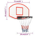 Bakplate For Basketballkurv Hvit 71X45X2 Cm Polyeten