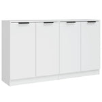 Skjenker 2 Stk Hvit 60X30X70 Cm Konstruert Tre