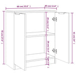 Skjenker 2 Stk Hvit 60X30X70 Cm Konstruert Tre