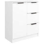 Skjenker 2 Stk Hvit 60X30X70 Cm Konstruert Tre