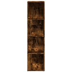 Hjørneskap Røkt Eik 33X33X132 Cm Konstruert Tre