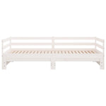 Uttrekkbar Dagseng Uten Madrass Hvit 90X190 Cm
