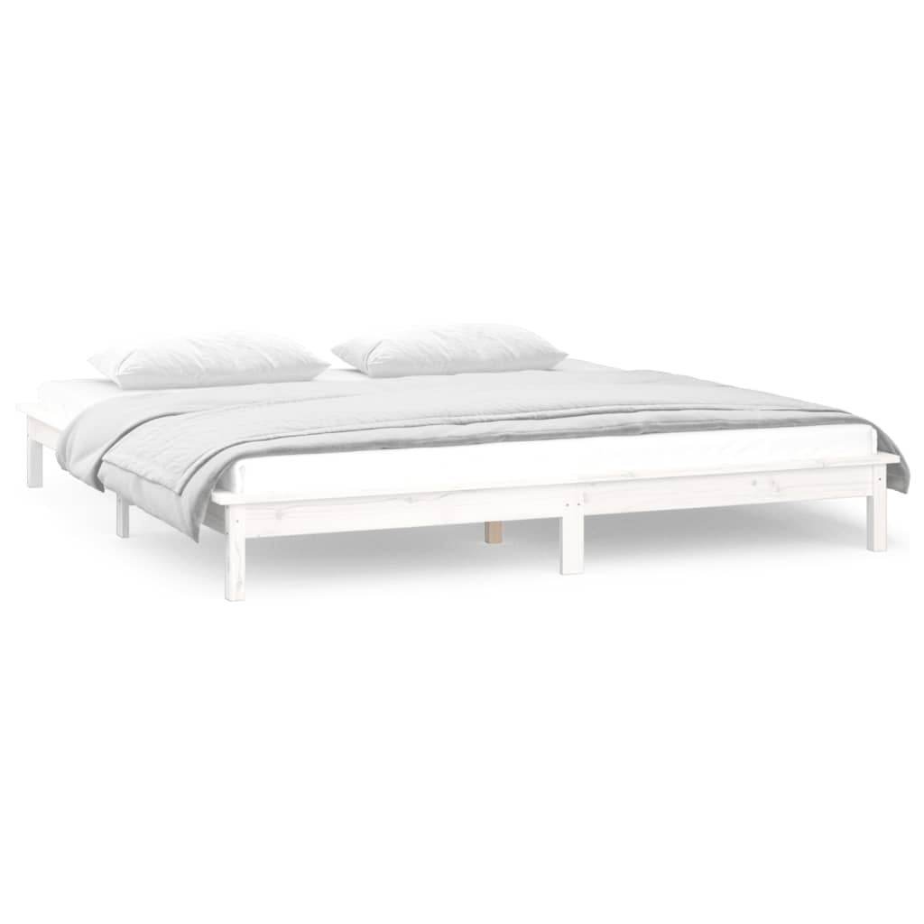 Sengeramme Med Led Hvit 120X200 Cm Heltre