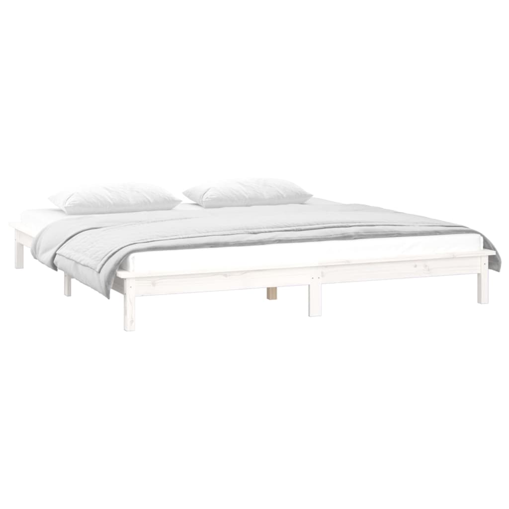Sengeramme Med Led Hvit 120X200 Cm Heltre