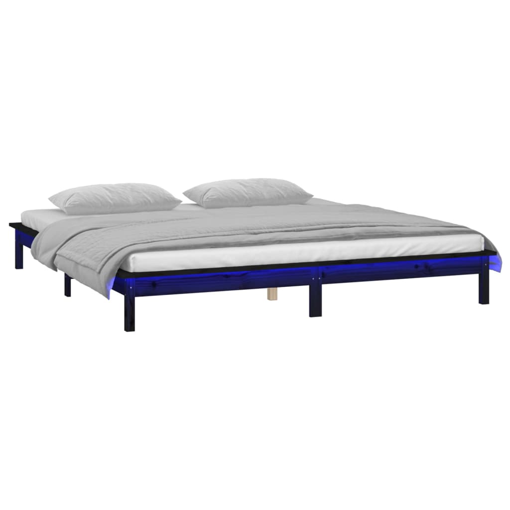 Sengeramme Med Led Svart 120X190 Cm Small Double Heltre