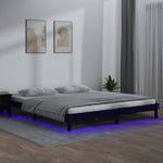 Sengeramme Med Led Svart 120X190 Cm Small Double Heltre