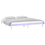 Sengeramme Med Led Hvit 135X190 Cm Double Heltre
