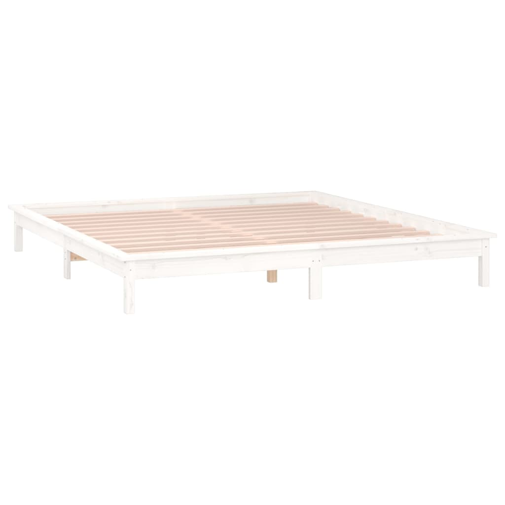 Sengeramme Med Led Hvit 135X190 Cm Double Heltre