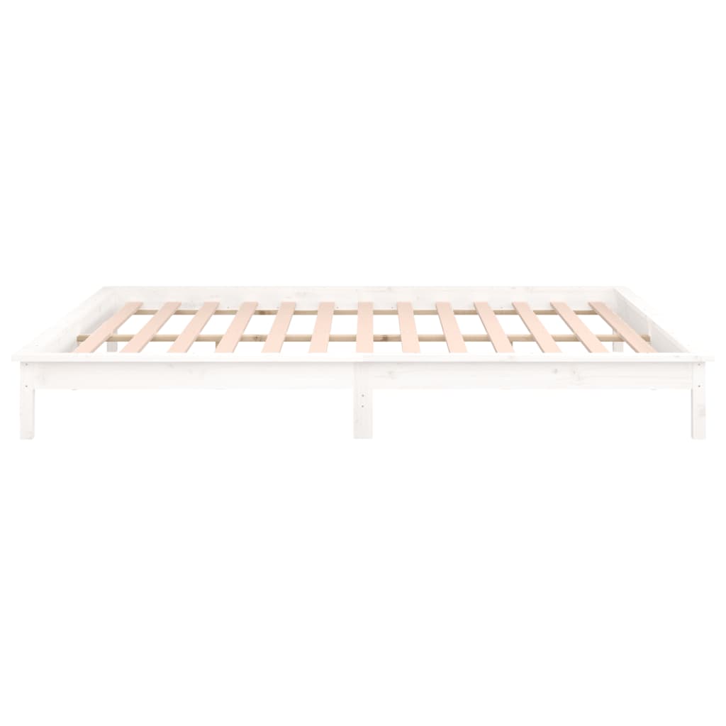 Sengeramme Med Led Hvit 135X190 Cm Double Heltre