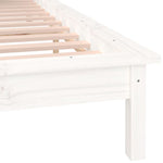 Sengeramme Med Led Hvit 135X190 Cm Double Heltre