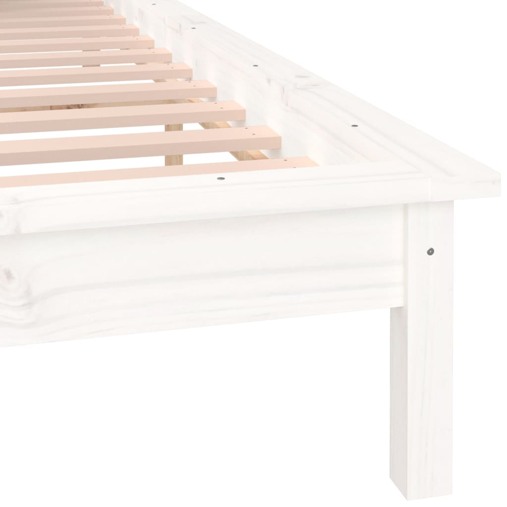 Sengeramme Med Led Hvit 135X190 Cm Double Heltre