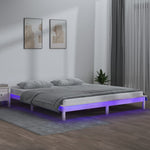Sengeramme Med Led Hvit 135X190 Cm Double Heltre